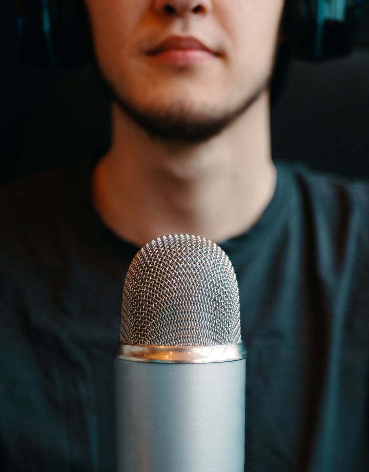 Business podcast production session